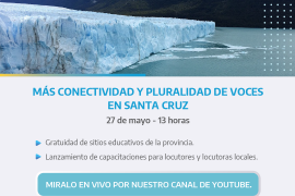 Imágen de Hoy a las 13hs, anuncios sobre conectividad y pluralidad de voces en Santa Cruz