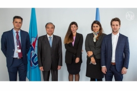 Imágen de Funcionarias y funcionarios argentinos, reunidos con el secretario general de UIT
