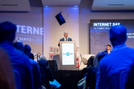 Imágen de ENACOM presente en la apertura del "Internet Day 2022" y el "Derecho de las Audiencias en los Entornos Digitales"
