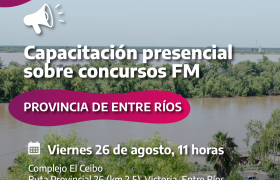 Imágen de CAPACITACIN PRESENCIAL SOBRE CONCURSOS FM EN ENTRE ROS