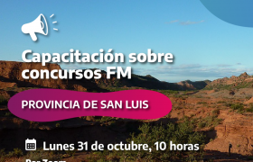 Imágen de (31/10) CAPACITACIN VIRTUAL SOBRE CONCURSOS FM  PARA LA PROVINCIA DE SAN LUIS