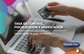 Imágen de Nuevo medio de pago electrónico para la tasa de control, fiscalización y verificación