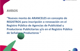 Imágen de (01-03-2023) ACTUALIZACIN DEL MONTO DEL ARANCEL EN CONCEPTO DE DERECHO DE REGISTRO PARA AGENCIAS DE PUBLICIDAD, PRODUCTORAS PUBLICITARIAS, SEAL