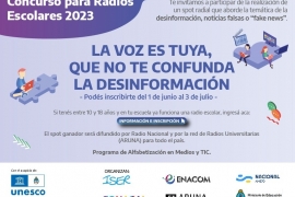 Imágen de COMENZ LA INSCRIPCIN PARA EL CONCURSO DE RADIOS ESCOLARES: LA VOZ ES TUYA QUE NO TE CONFUNDA LA DESINFORMACIN