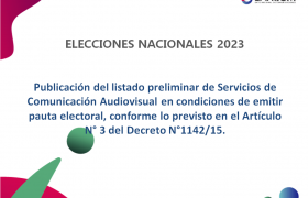 Imágen de (16-06-2023) Elecciones Nacionales- Listado provisorio de Servicios de Comunicación Audiovisual 