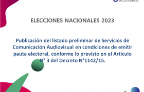 Imágen de (16-06-2023) Elecciones Nacionales- Listado provisorio de Servicios de Comunicacin Audiovisual 