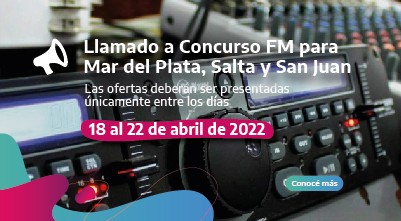 Concursos publicos fm Mar del Plata, Salta y San Juan