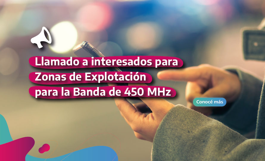 Sistemas para prestacin de Telefona Local y/o transmisin de datos y/o acceso a Internet en la banda de 450 MHz
