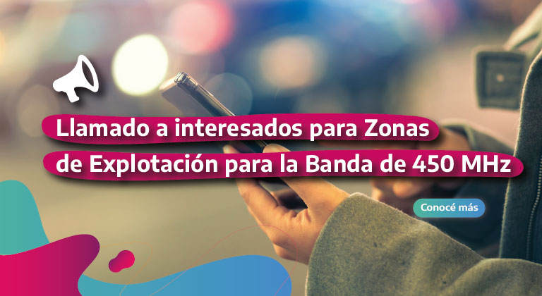 Sistemas para prestacin de Telefona Local y/o transmisin de datos y/o acceso a Internet en la banda de 450 MHz