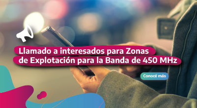Sistemas para prestacin de Telefona Local y/o transmisin de datos y/o acceso a Internet en la banda de 450 MHz